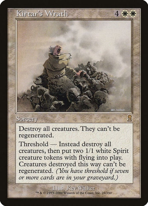 2001 Magic: The Gathering: Odyssey (ODY) - Kirtars Wrath (#28, Rare) (, Near Mint)