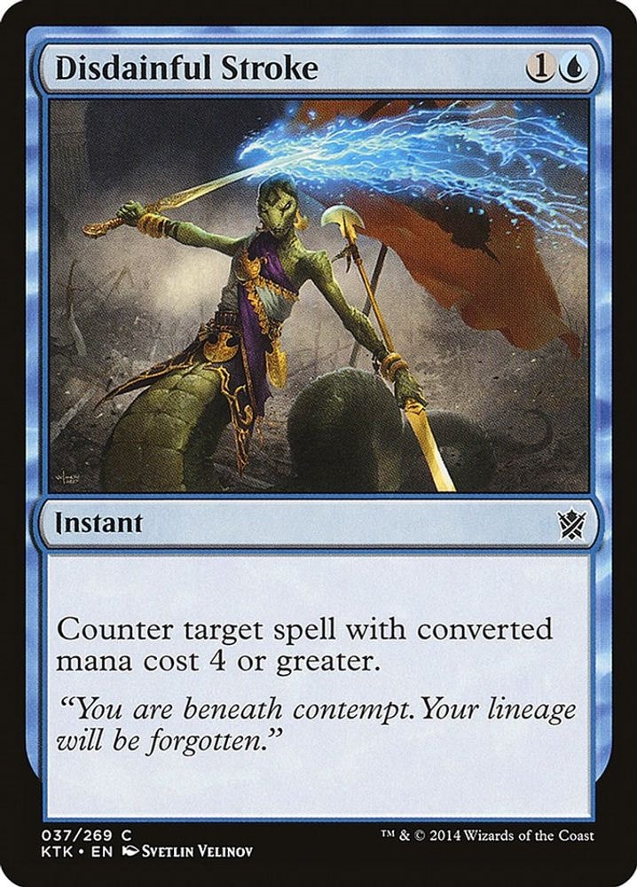 2014 Magic: The Gathering: Khans of Tarkir (KTK) - Disdainful Stroke (#37, Common) (, Near Mint)