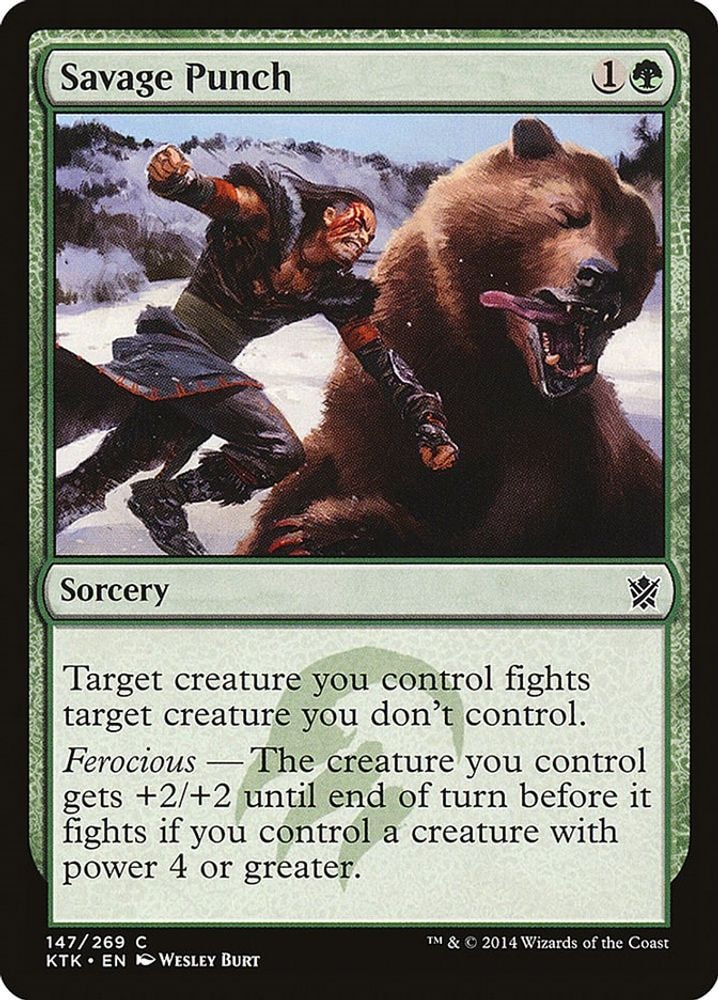 2014 Magic: The Gathering: Khans of Tarkir (KTK) - Savage Punch (#147, Common) (, Near Mint)