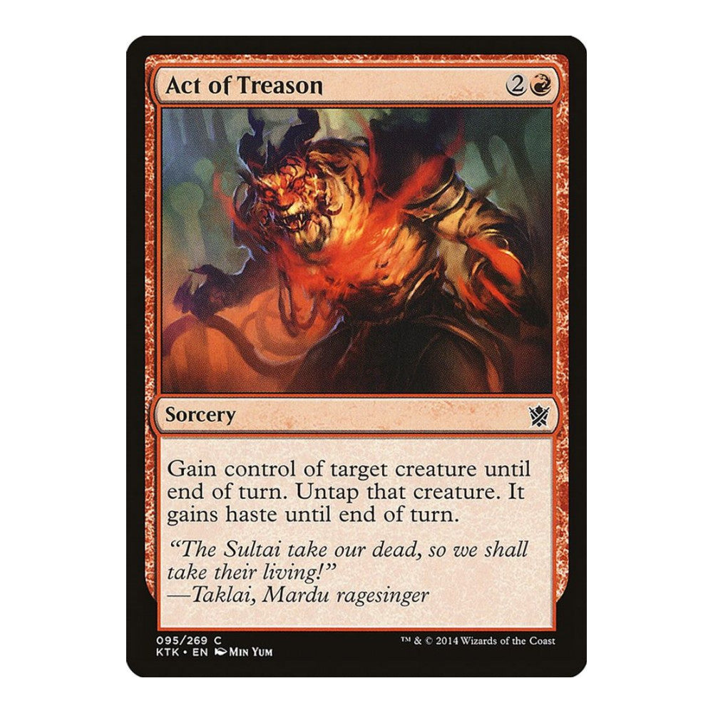 2014 Magic: The Gathering: Khans of Tarkir (KTK) - Act of Treason (#95, Common) (, Near Mint)