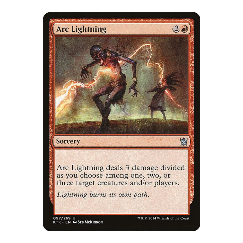 2014 Magic: The Gathering: Khans of Tarkir (KTK) - Arc Lightning (#97, Uncommon) (, Near Mint)