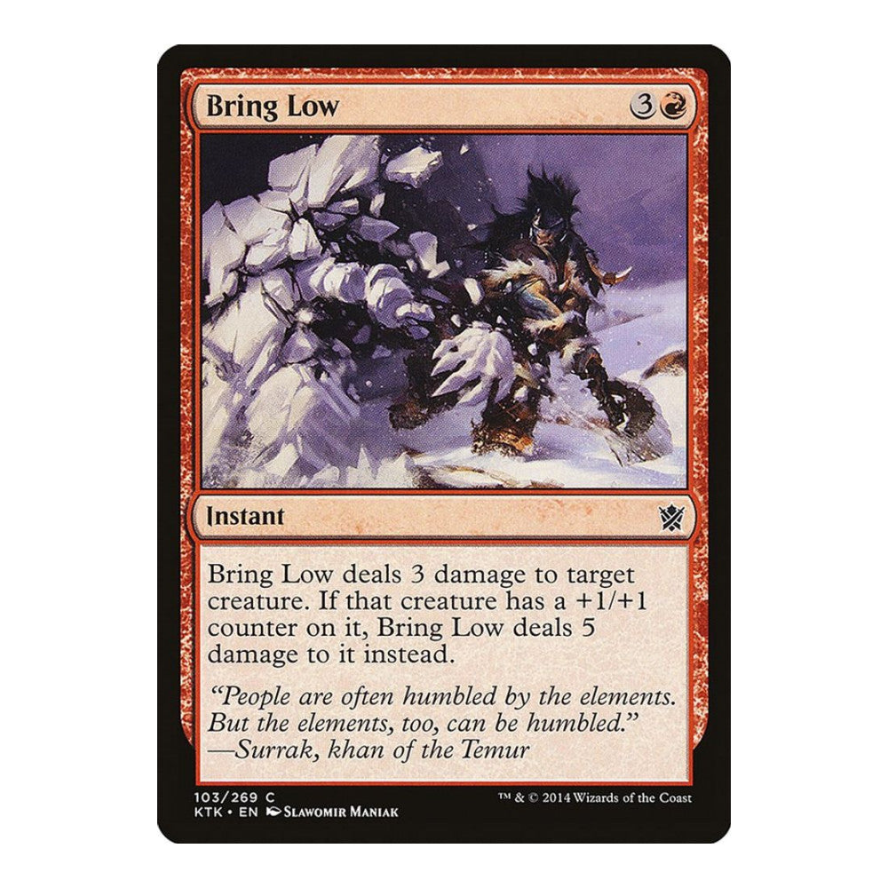 2014 Magic: The Gathering: Khans of Tarkir (KTK) - Bring Low (#103, Common) (, Near Mint)