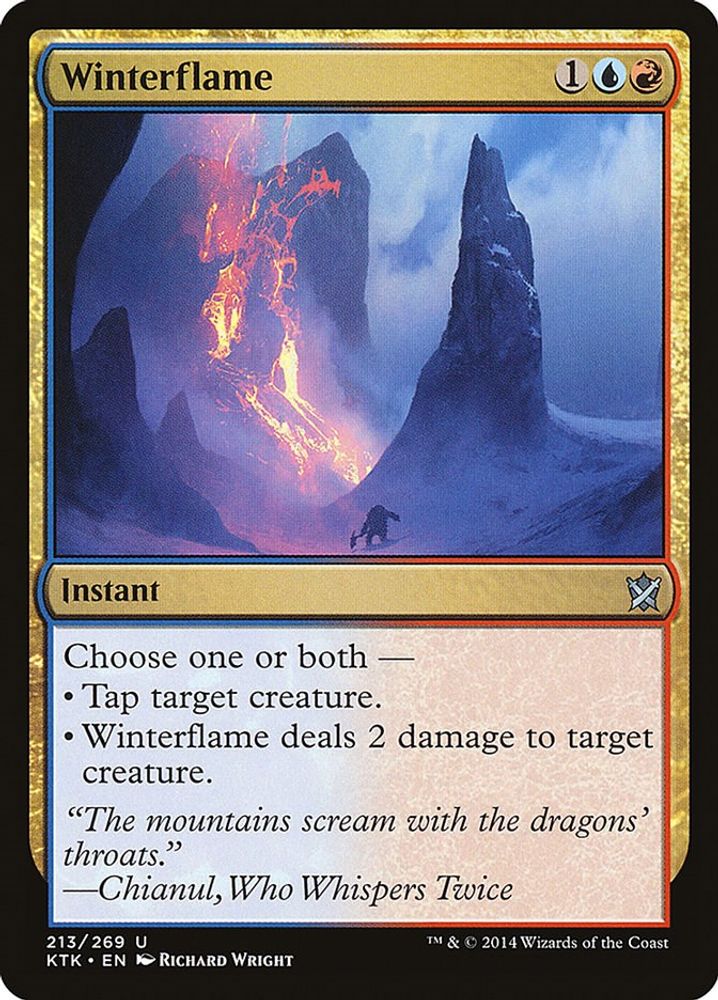 2014 Magic: The Gathering: Khans of Tarkir (KTK) - Winterflame (#213, Uncommon) (, Near Mint)