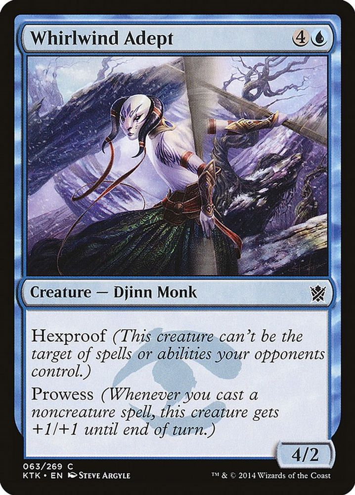 2014 Magic: The Gathering: Khans of Tarkir (KTK) - Whirlwind Adept (#63, Common) (, Near Mint)