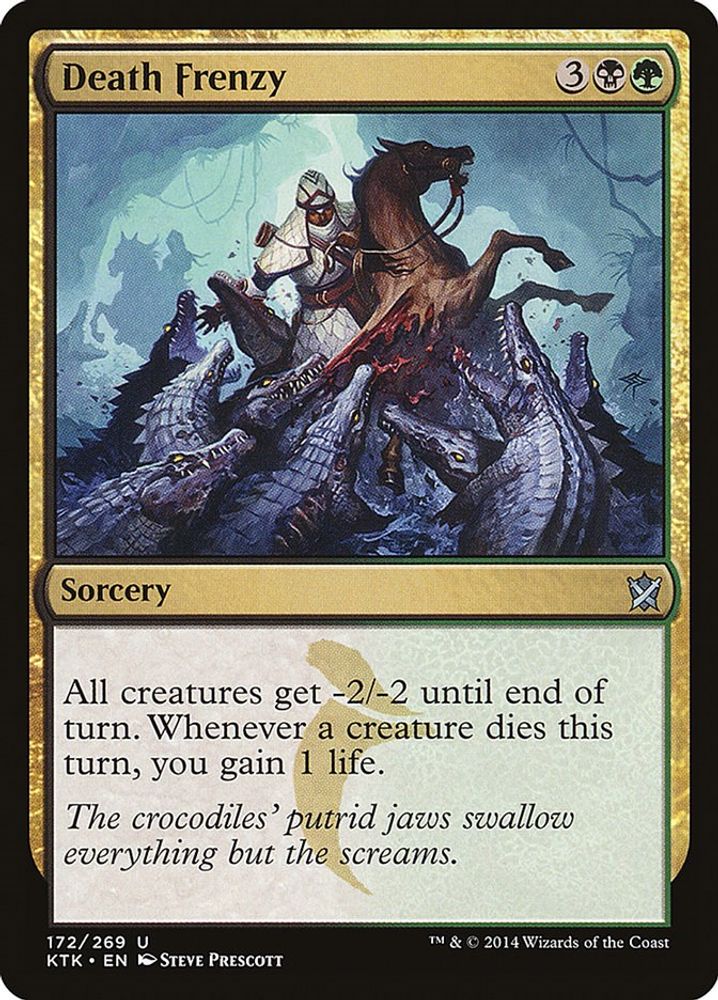 2014 Magic: The Gathering: Khans of Tarkir (KTK) - Death Frenzy (#172, Uncommon) (, Near Mint)