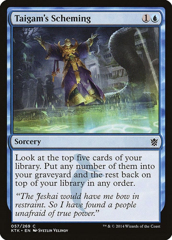 2014 Magic: The Gathering: Khans of Tarkir (KTK) - Taigams Scheming (#57, Common) (, Near Mint)