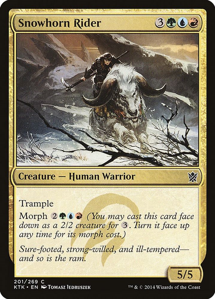 2014 Magic: The Gathering: Khans of Tarkir (KTK) - Snowhorn Rider (#201, Common) (, Near Mint)