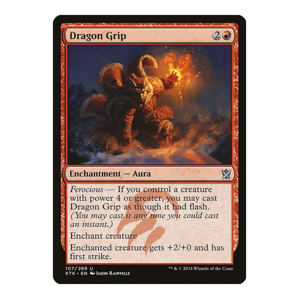 2014 Magic: The Gathering: Khans of Tarkir (KTK) - Dragon Grip (#107, Uncommon) (, Near Mint)