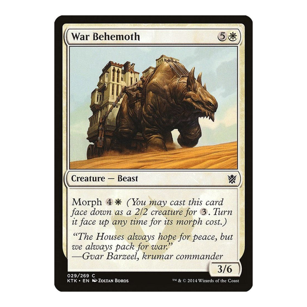 2014 Magic: The Gathering: Khans of Tarkir (KTK) - War Behemoth (#29, Common) (, Near Mint)