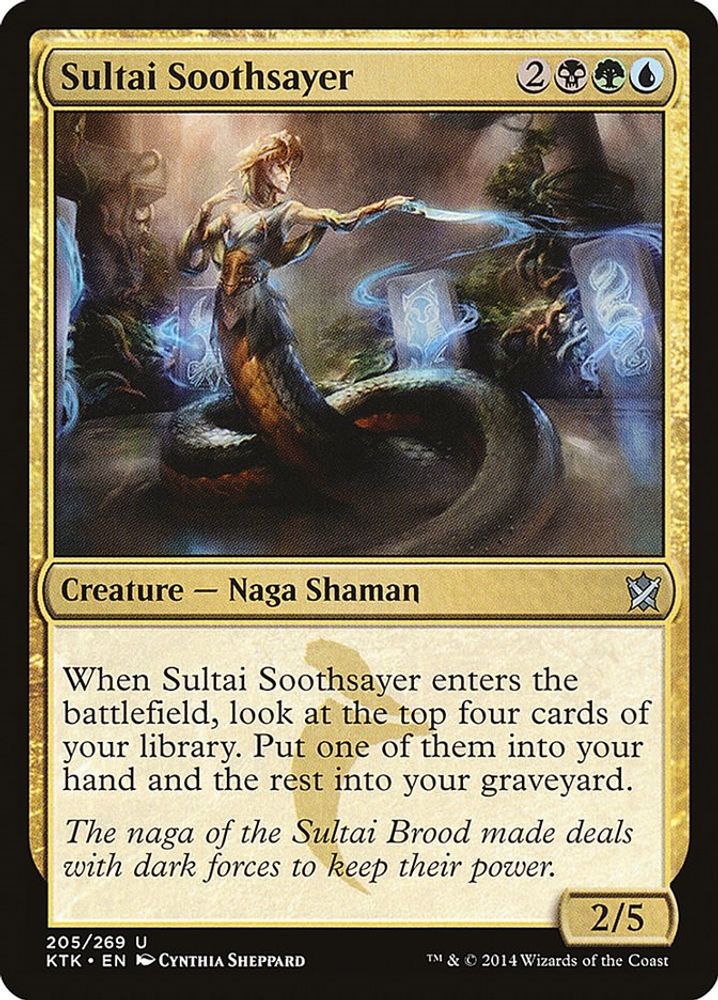 2014 Magic: The Gathering: Khans of Tarkir (KTK) - Sultai Soothsayer (#205, Uncommon) (, Near Mint)
