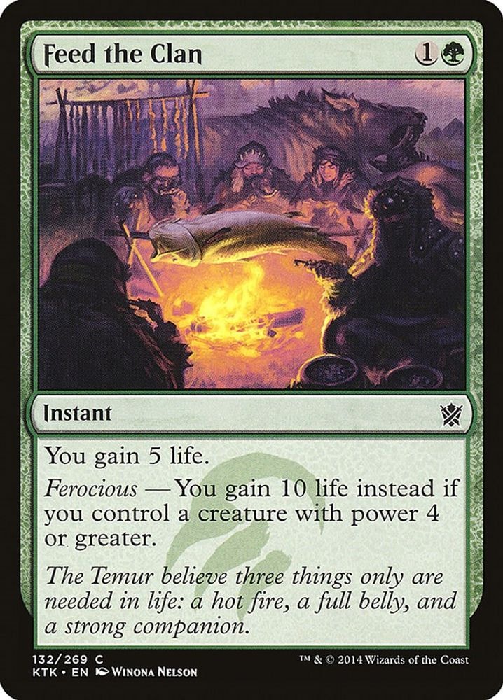 2014 Magic: The Gathering: Khans of Tarkir (KTK) - Feed the Clan (#132, Common) (, Near Mint)