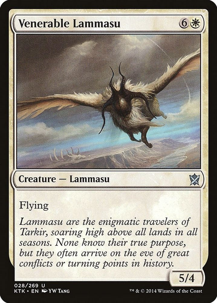 2014 Magic: The Gathering: Khans of Tarkir (KTK) - Venerable Lammasu (#28, Uncommon) (, Near Mint)