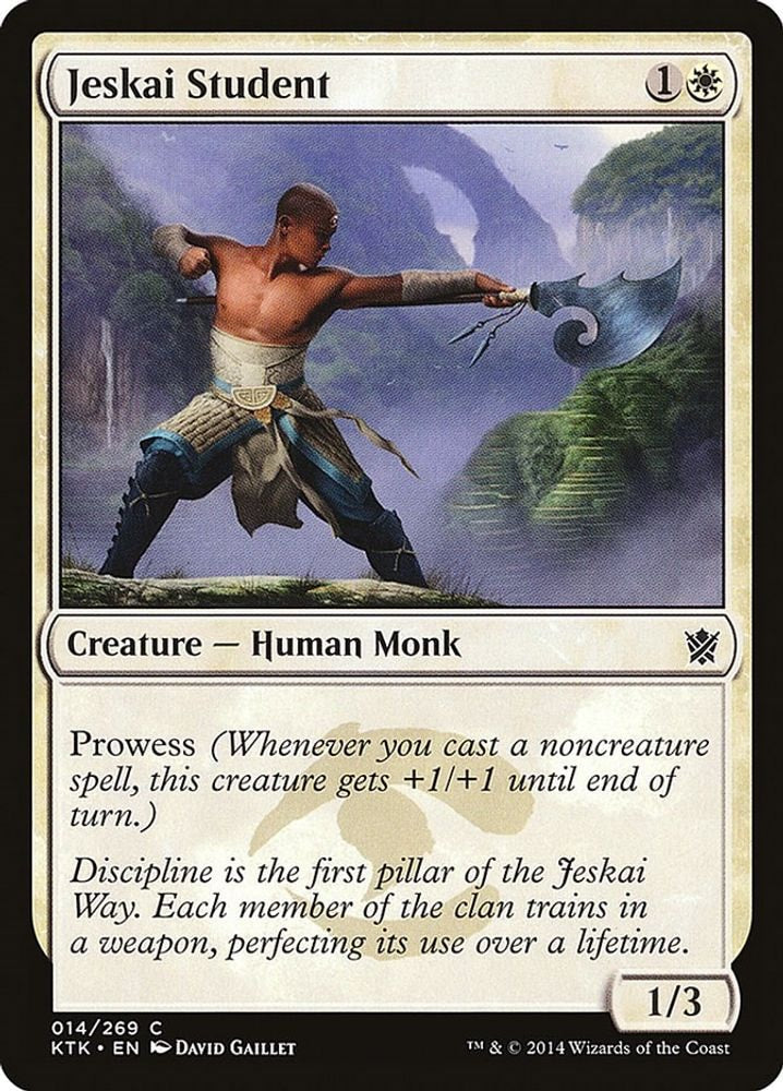 2014 Magic: The Gathering: Khans of Tarkir (KTK) - Jeskai Student (#14, Common) (, Near Mint)