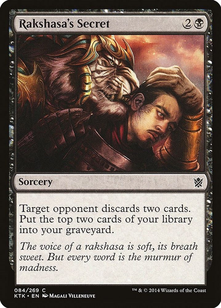 2014 Magic: The Gathering: Khans of Tarkir (KTK) - Rakshasas Secret (#84, Common) (, Near Mint)