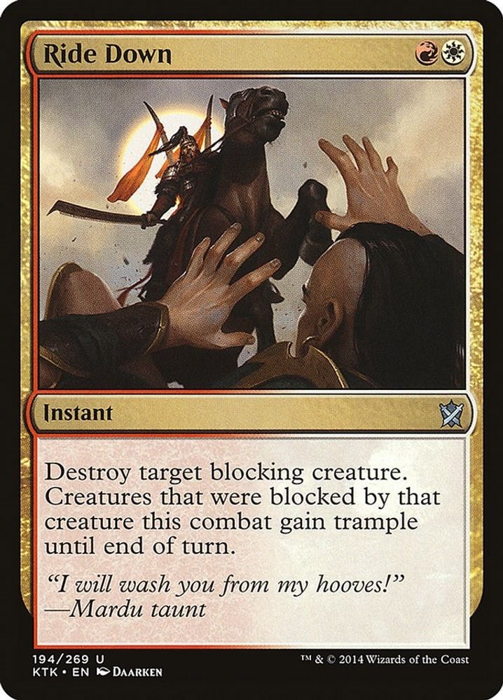 2014 Magic: The Gathering: Khans of Tarkir (KTK) - Ride Down (#194, Uncommon) (, Near Mint)