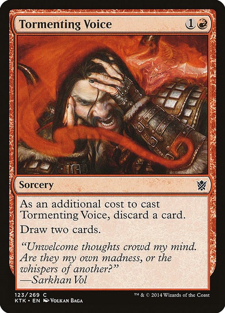 2014 Magic: The Gathering: Khans of Tarkir (KTK) - Tormenting Voice (#123, Common) (, Near Mint)