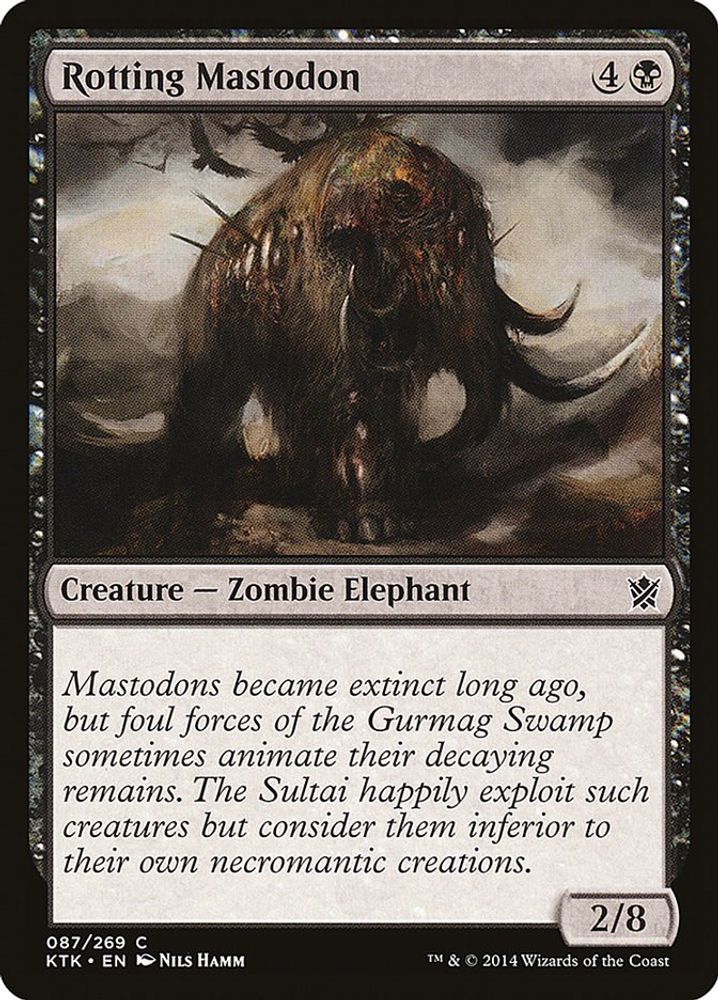 2014 Magic: The Gathering: Khans of Tarkir (KTK) - Rotting Mastodon (#87, Common) (, Near Mint)
