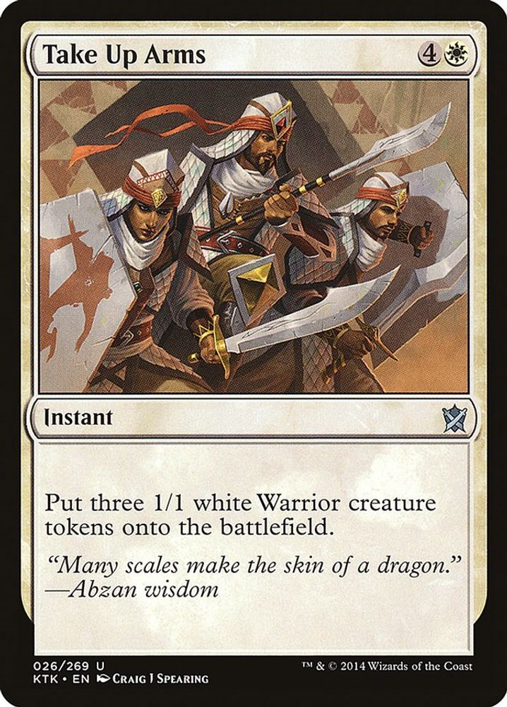 2014 Magic: The Gathering: Khans of Tarkir (KTK) - Take Up Arms (#26, Uncommon) (, Near Mint)
