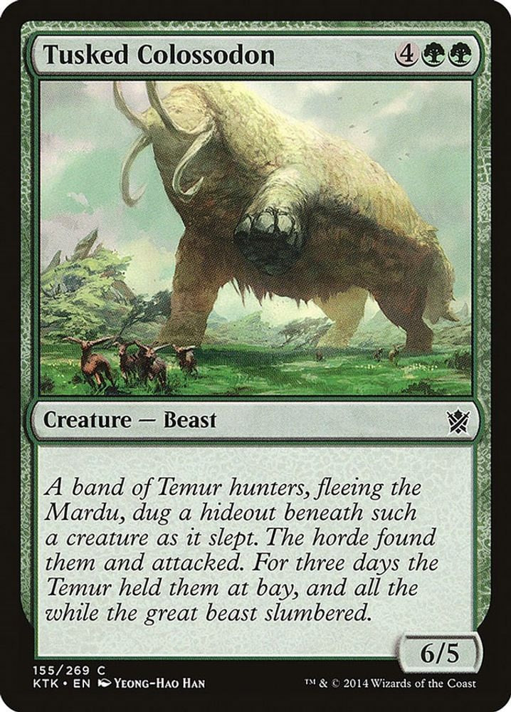 2014 Magic: The Gathering: Khans of Tarkir (KTK) - Tusked Colossodon (#155, Common) (, Near Mint)