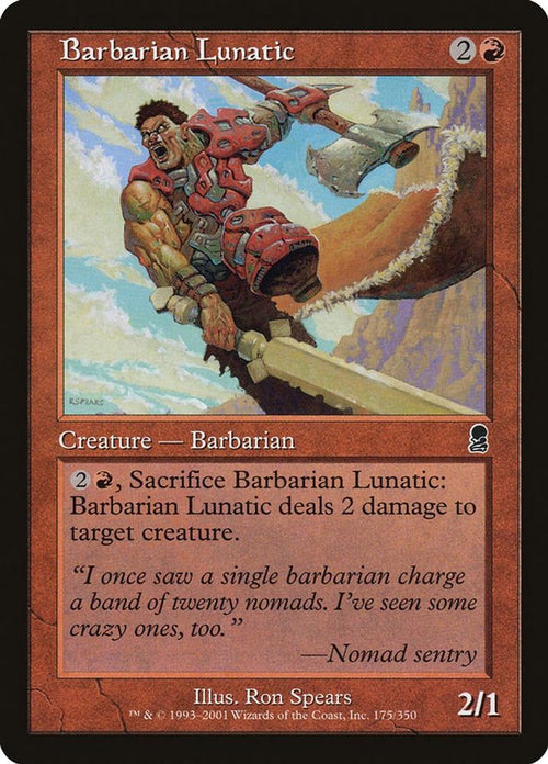 2001 Magic: The Gathering: Odyssey (ODY) - Barbarian Lunatic (#175, Common) (, Near Mint)