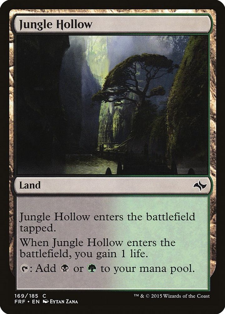 2015 Magic: The Gathering: Fate Reforged (FRF) - Jungle Hollow (#169, Common) (, Near Mint)