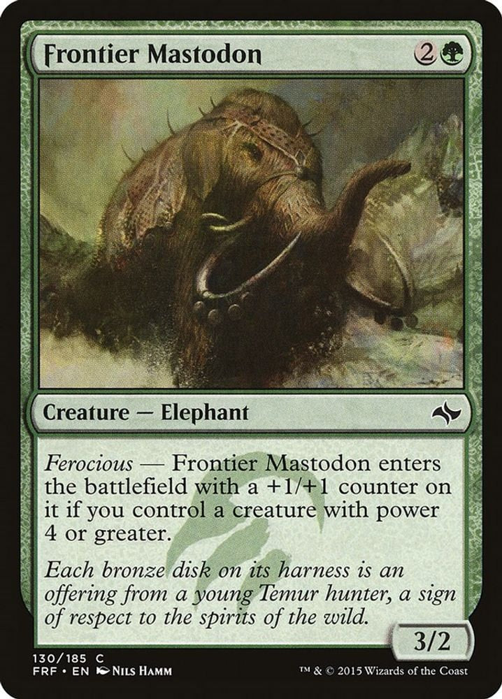 2015 Magic: The Gathering: Fate Reforged (FRF) - Frontier Mastodon (#130, Common) (, Near Mint)