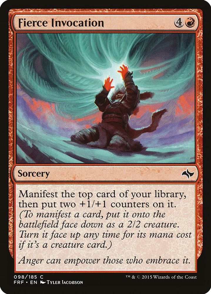 2015 Magic: The Gathering: Fate Reforged (FRF) - Fierce Invocation (#98, Common) (, Near Mint)