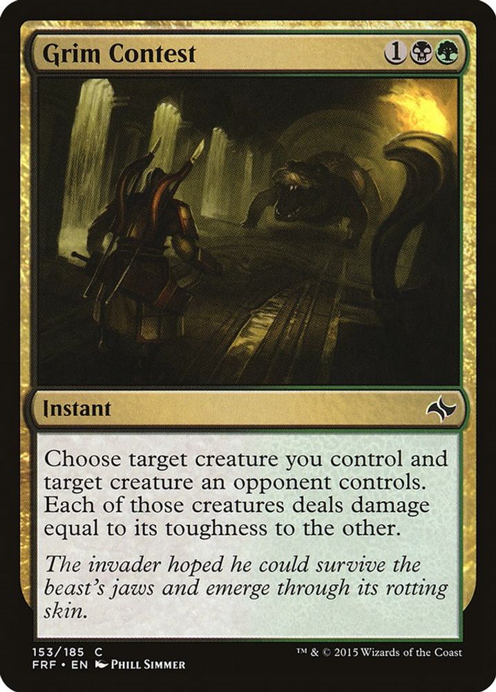 2015 Magic: The Gathering: Fate Reforged (FRF) - Grim Contest (#153, Common) (, Near Mint)