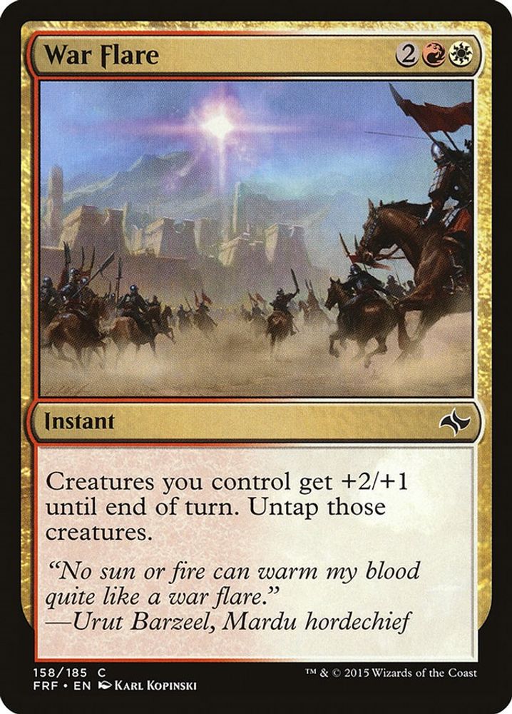 2015 Magic: The Gathering: Fate Reforged (FRF) - War Flare (#158, Common) (, Near Mint)