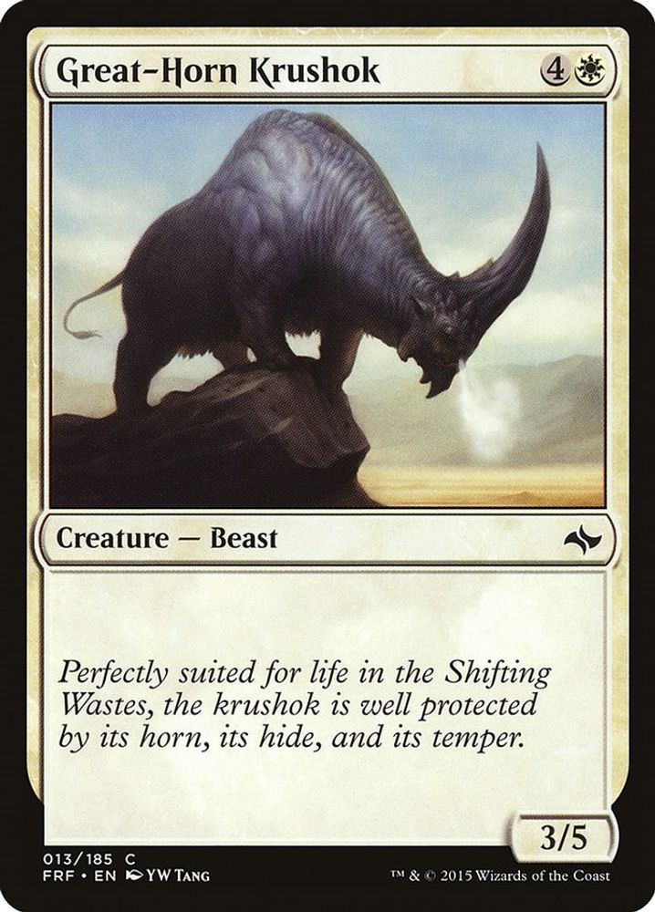 2015 Magic: The Gathering: Fate Reforged (FRF) - Great Horn Krushok (#13, Common) (, Near Mint)