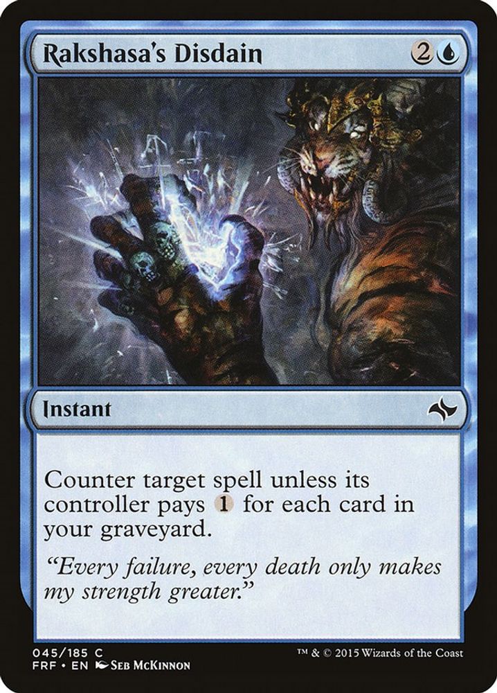 2015 Magic: The Gathering: Fate Reforged (FRF) - Rakshasas Disdain (#45, Common) (, Near Mint)