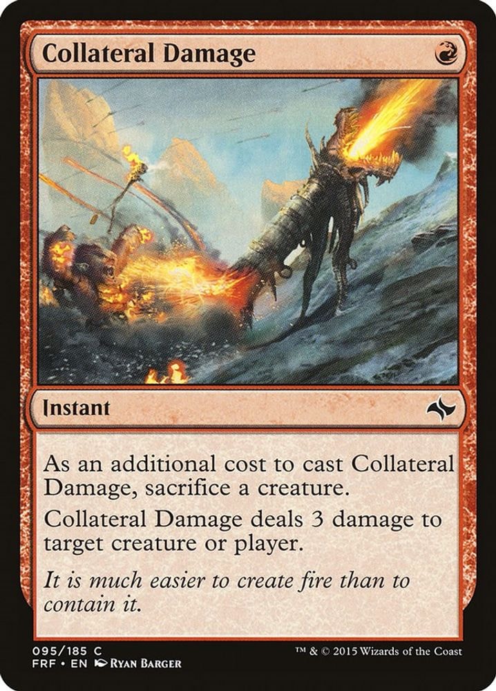 2015 Magic: The Gathering: Fate Reforged (FRF) - Collateral Damage (#95, Common) (, Near Mint)