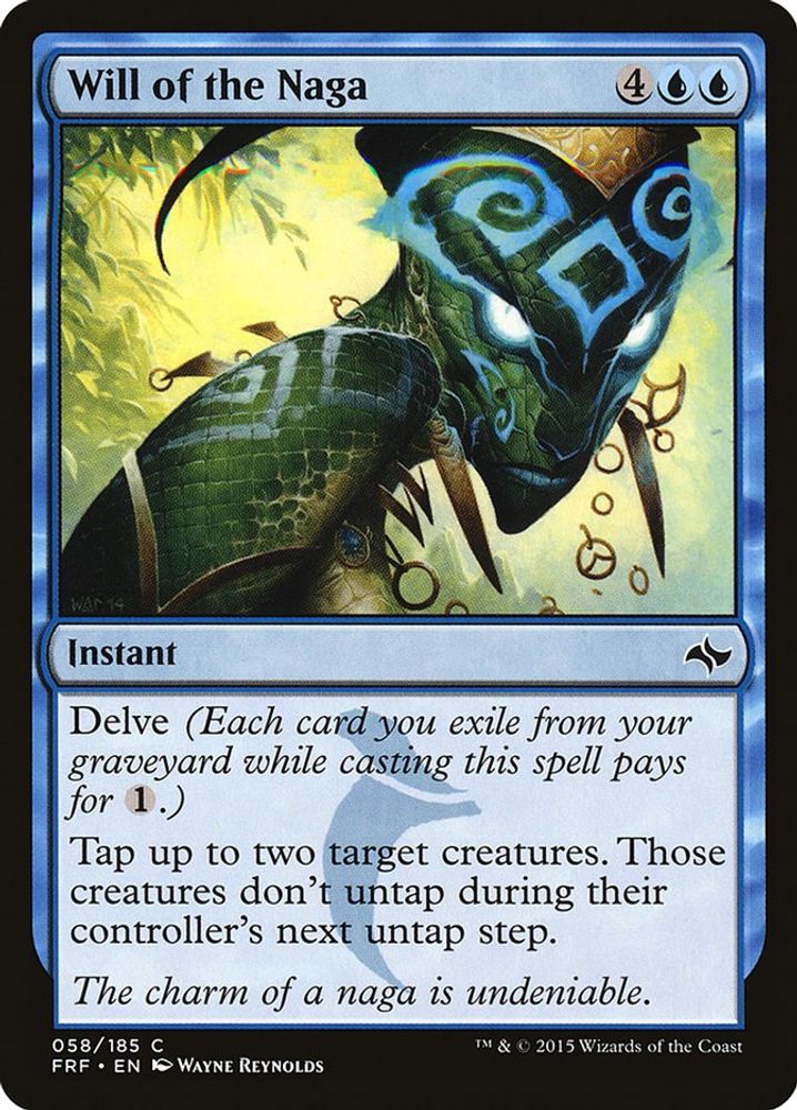 2015 Magic: The Gathering: Fate Reforged (FRF) - Will of the Naga (#58, Common) (, Near Mint)