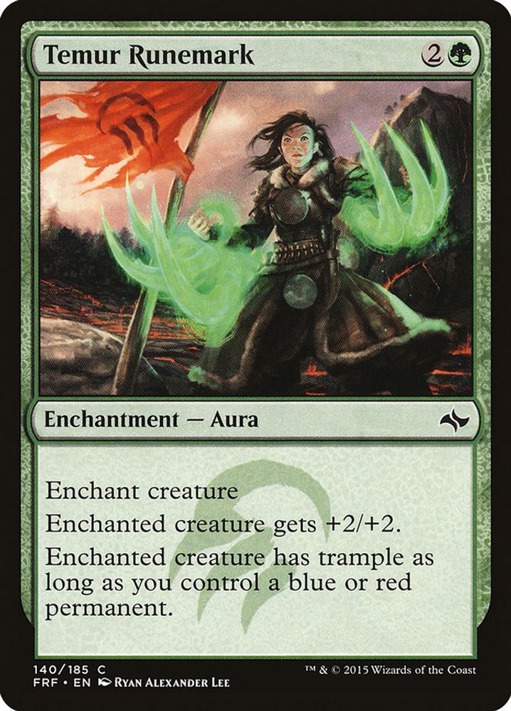 2015 Magic: The Gathering: Fate Reforged (FRF) - Temur Runemark (#140, Common) (, Near Mint)