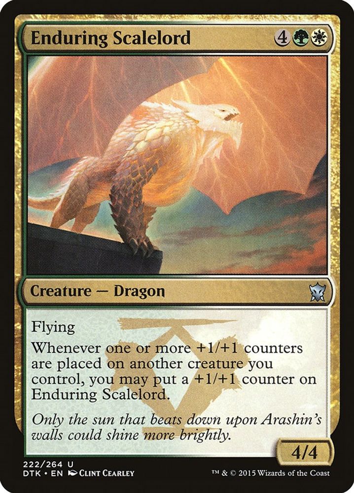 2015 Magic: The Gathering: Dragons of Tarkir (DTK) - Enduring Scalelord (#222, Uncommon) (, Near Mint)