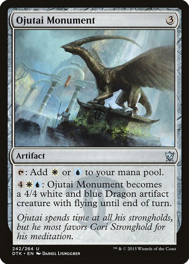 2015 Magic: The Gathering: Dragons of Tarkir (DTK) - Ojutai Monument (#242, Uncommon) (, Near Mint)
