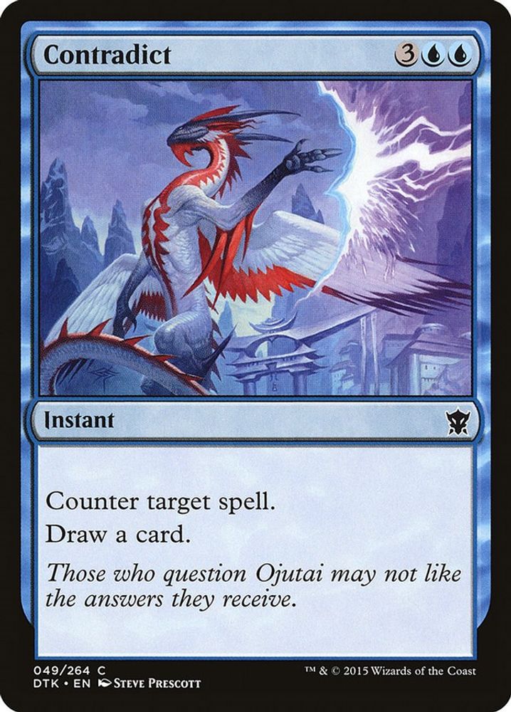 2015 Magic: The Gathering: Dragons of Tarkir (DTK) - Contradict (#49, Common) (, Near Mint)