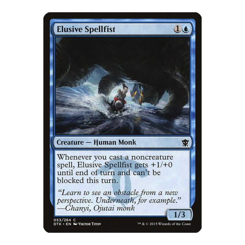 2015 Magic: The Gathering: Dragons of Tarkir (DTK) - Elusive Spellfist (#53, Common) (, Near Mint)