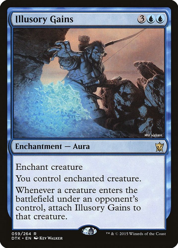 2015 Magic: The Gathering: Dragons of Tarkir (DTK) - Illusory Gains (#59, Rare) (, Near Mint)