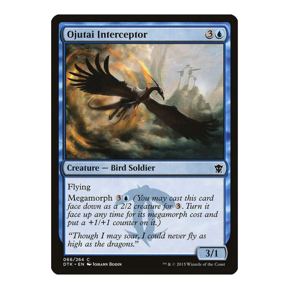 2015 Magic: The Gathering: Dragons of Tarkir (DTK) - Ojutai Interceptor (#66, Common) (, Near Mint)
