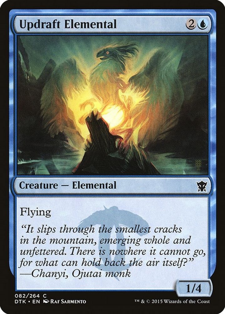 2015 Magic: The Gathering: Dragons of Tarkir (DTK) - Updraft Elemental (#82, Common) (, Near Mint)