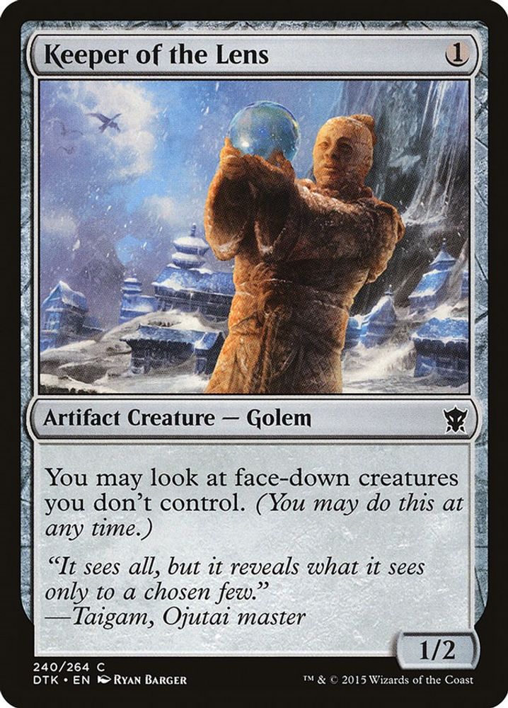 2015 Magic: The Gathering: Dragons of Tarkir (DTK) - Keeper of the Lens (#240, Common) (, Near Mint)