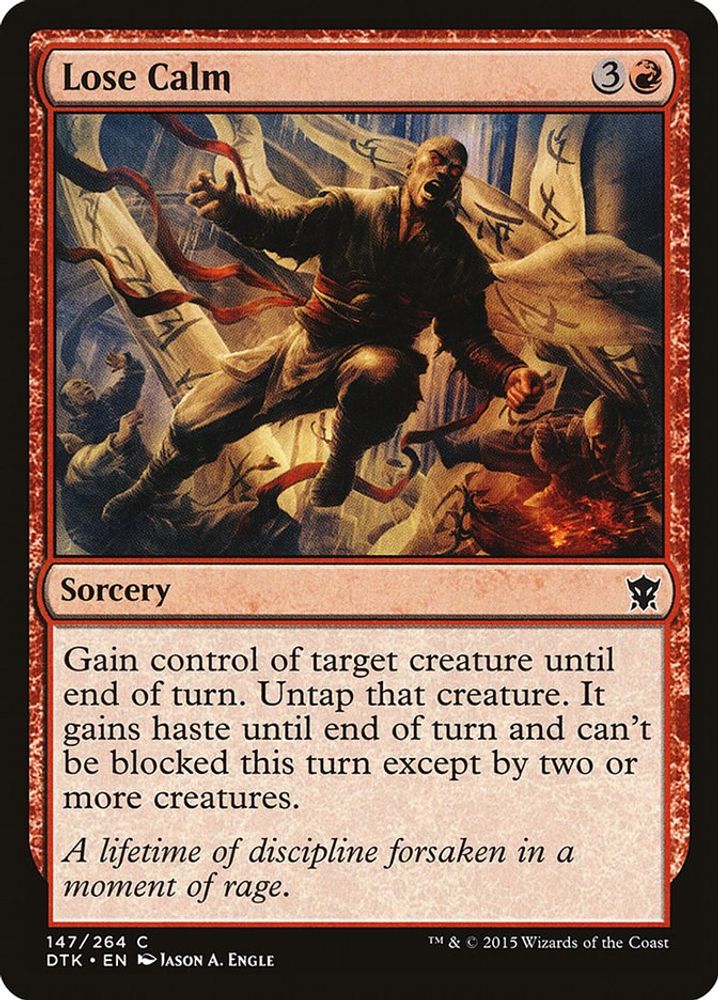 2015 Magic: The Gathering: Dragons of Tarkir (DTK) - Lose Calm (#147, Common) (, Near Mint)