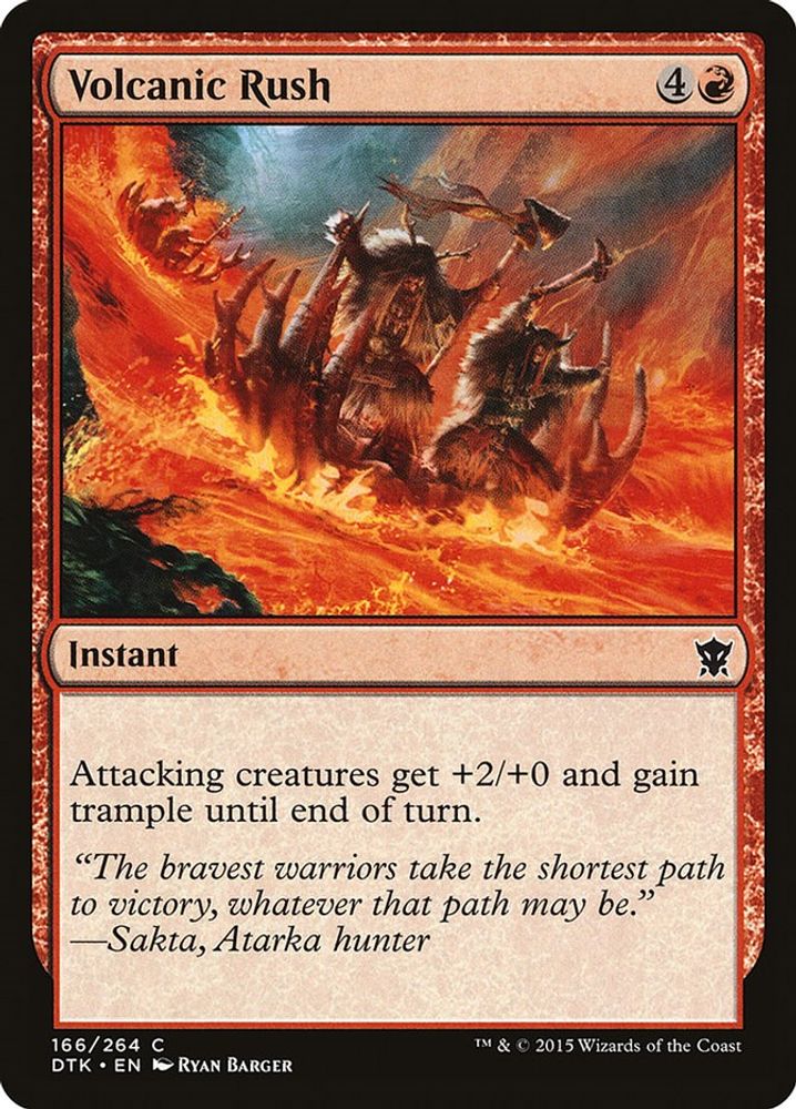 2015 Magic: The Gathering: Dragons of Tarkir (DTK) - Volcanic Rush (#166, Common) (, Near Mint)