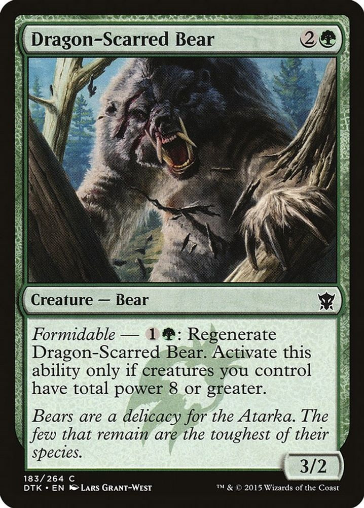 2015 Magic: The Gathering: Dragons of Tarkir (DTK) - Dragon Scarred Bear (#183, Common) (, Near Mint)
