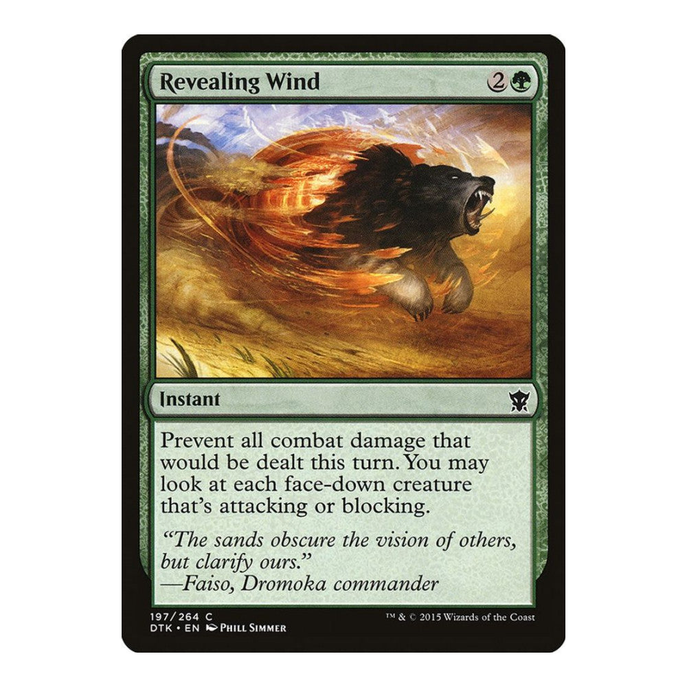 2015 Magic: The Gathering: Dragons of Tarkir (DTK) - Revealing Wind (#197, Common) (, Near Mint)