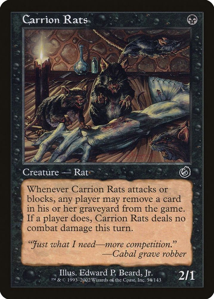 2002 Magic: The Gathering: Torment (TOR) - Carrion Rats (#54, Common) (, Near Mint)