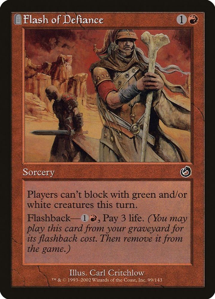 2002 Magic: The Gathering: Torment (TOR) - Flash of Defiance (#99, Common) (, Near Mint)