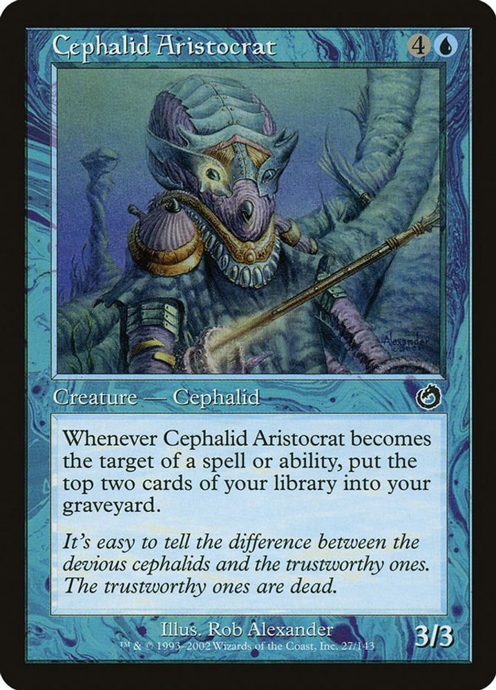 2002 Magic: The Gathering: Torment (TOR) - Cephalid Aristocrat (#27, Common) (, Near Mint)