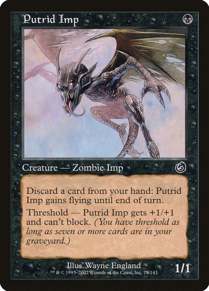 2002 Magic: The Gathering: Torment (TOR) - Putrid Imp (#77, Common) (, Near Mint)